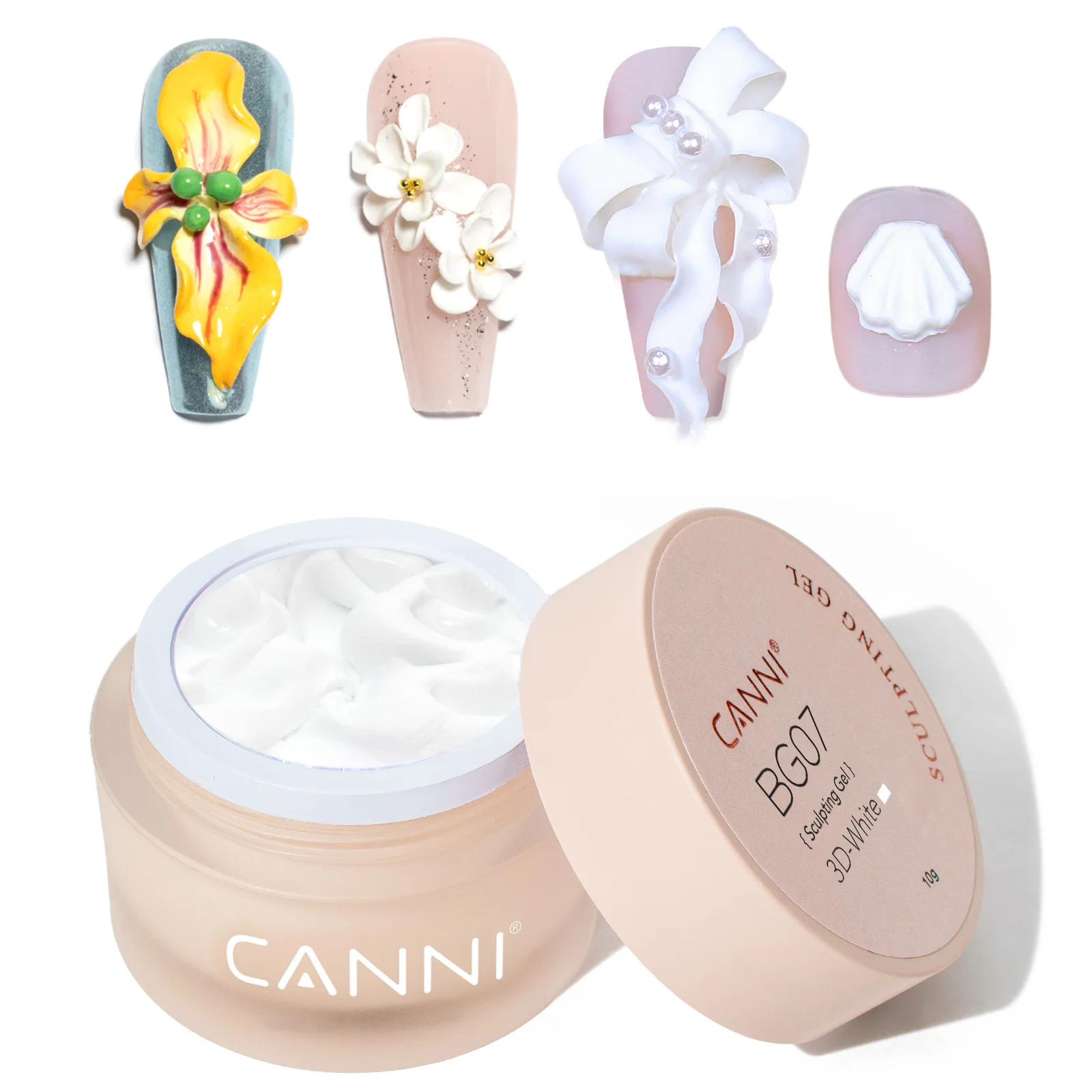 BG01-BG10 CANNI Multifunktionales Gel, Modelliergel, TPO-frei, PVC-frei, Soak-Off UV LED No-Wipe Modelliergel, Funktionsgel – Detail 9