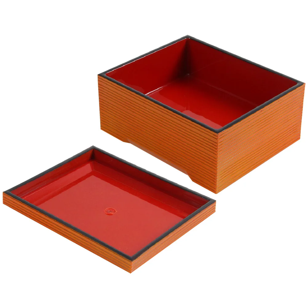 

1Set Japanese Bento Box Lightweight Food Container for Sushi Eel Rice Covered Bento Tray for School Camping Restaurant Use