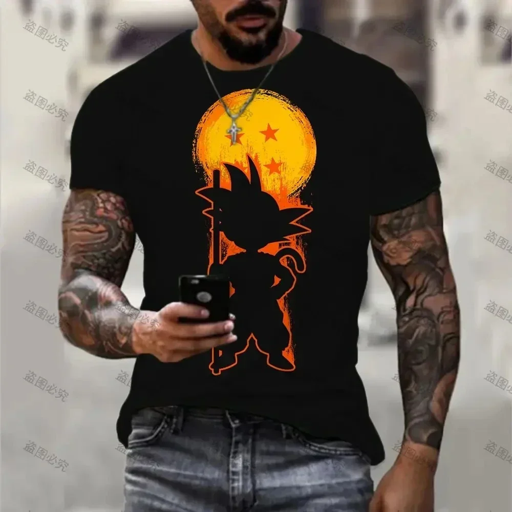 2024 Abbigliamento da uomo Dragonball Anime Gentleman Y2k Boy Clothes Estate Nuovo in Top e T-shirt Camicia a maniche corte Tees