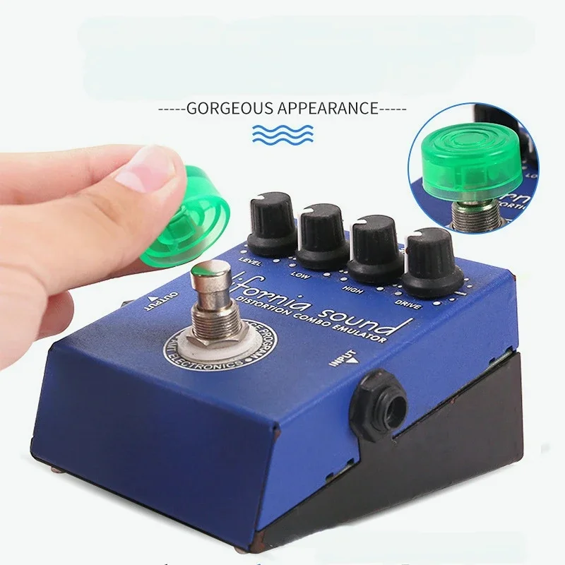 5/10Pcs/pack Electric Guitar Effect Pedal Foot Nail Cap Amplifiers Candy Color Foot Switch Toppers Knob Accessories 2.5cm