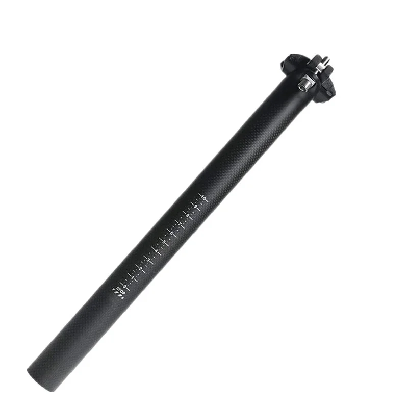 Sztyca karbonowa Mtb 27,2/30,8/31,6 mm Matowa czarna sztyca karbonowa do roweru szosowego 350/400 mm Rura podsiodłowa 260 g Sztyca rowerowa z włókna węglowego