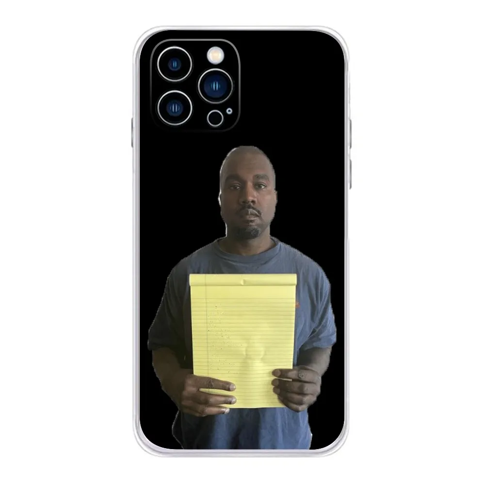 Divertente custodia per telefono K-Kanye West Ye per IPhone 15,14,13,11,12 Pro Max Mini X XR XS 7,8 Plus SE Cover trasparente