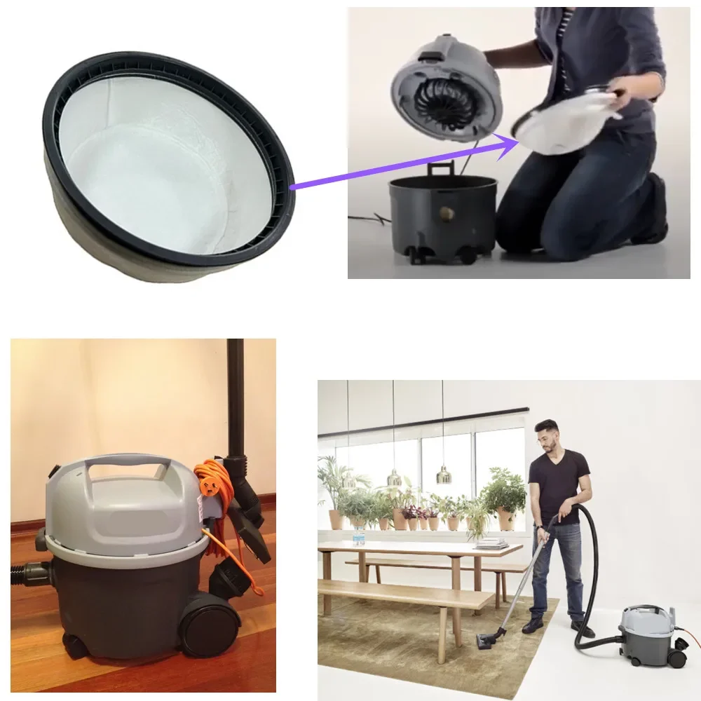 Vhbw 5x Sackfilter Für Nilfisk VC300, Saltix 10, GD111 – Passgenau, 31,6 Cm Ø, Für Trockensauger