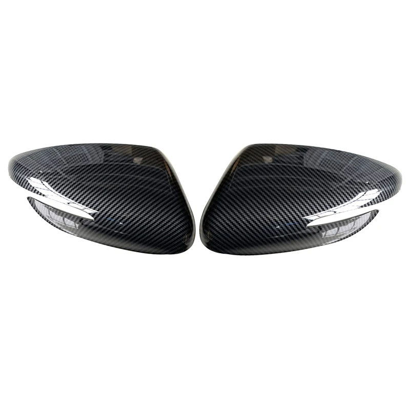 

1 Pair Car Side Door Rearview Mirror Cover Cap Trim with Turn Signal Light Hole Fit for Kia K3 2013-2017 Carbon Fiber Style ABS