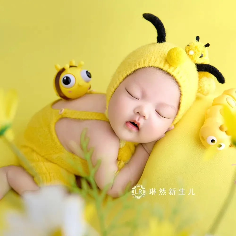 

❤️ Одежда для фотосъемки новорожденных, вязаная шапка-гусеница + комбинезон + кукла, 6 шт./компл., аксессуары для студийной детской фотосъемки, одежда, наряды