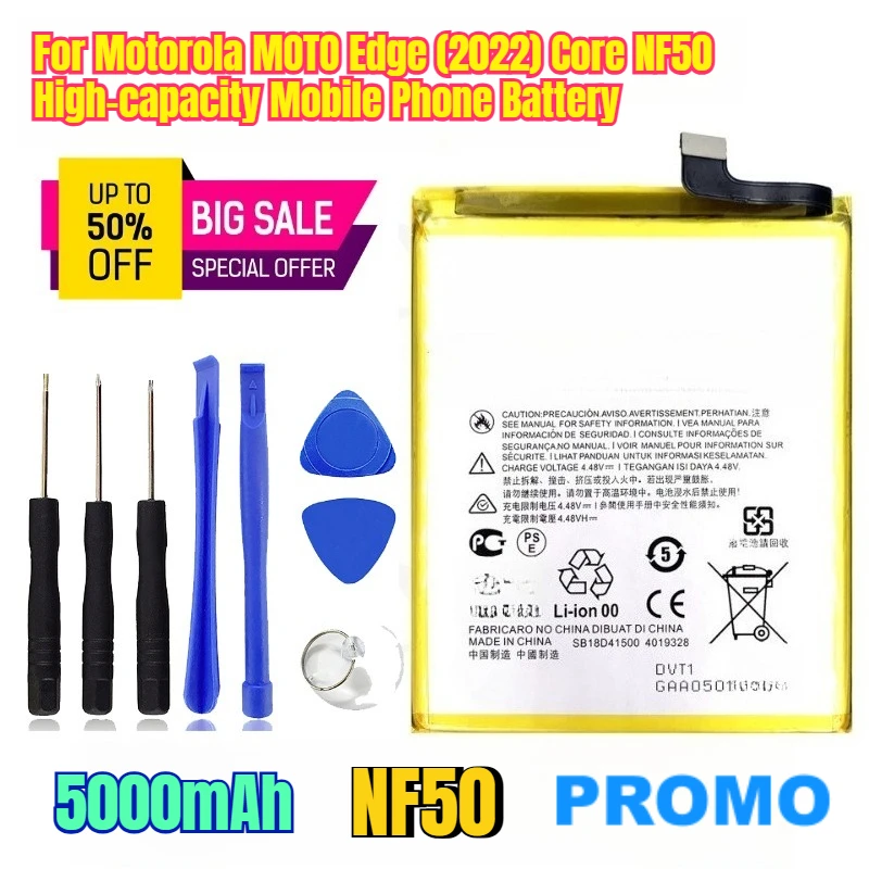 

5000mAh for Motorola MOTO Edge (2022) Core NF50 High-capacity Mobile Phone Battery
