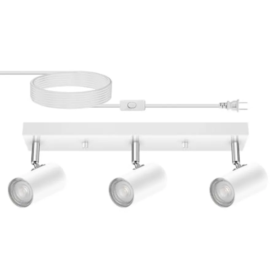 

Комплект из 3 светильников для трекового освещения, 3-позиционный гибкий потолочный светильник с подключением к сети, промышленный светодиодный настенный светильник для кухни, шкафа, галереи, бара