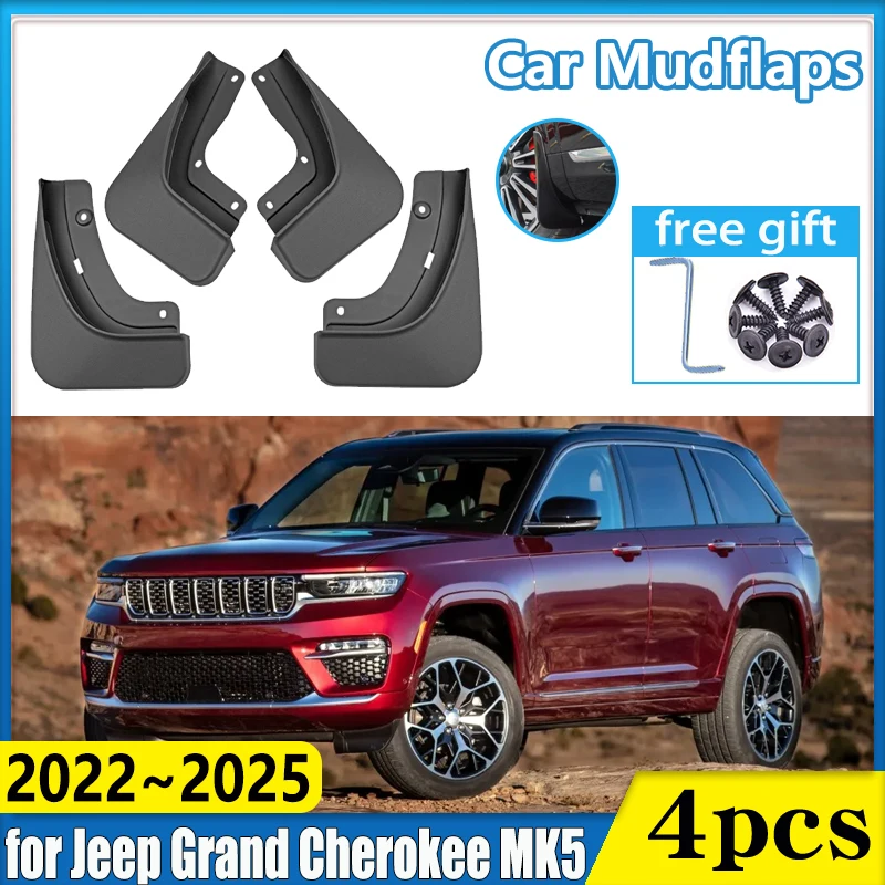 

4x Car Front Rear Wheel Fender for Jeep Grand Cherokee WL Accessories WL74 MK5 2022~2024 2025 Mudflaps Mudguard Mud Flaps Guards