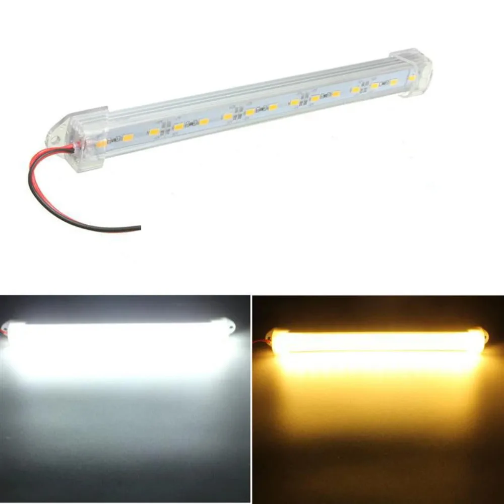 100PC 20cm 25cm SMD 5730 LED Bar Strip Light Waterproof 12V 24V Hard Led Strip Kitchen Aluminum Profile Kit