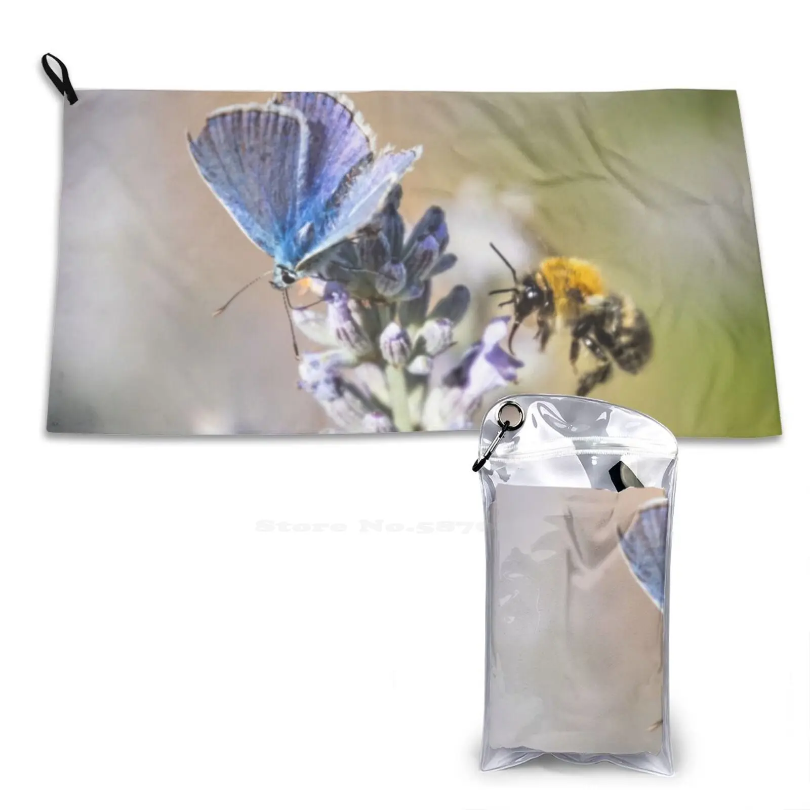 Butterfly And On Lavender Personalized Soft Towel Home Outdoor Butterfly Lavender Foo Ideas Christmas Birthday Nature Lovers