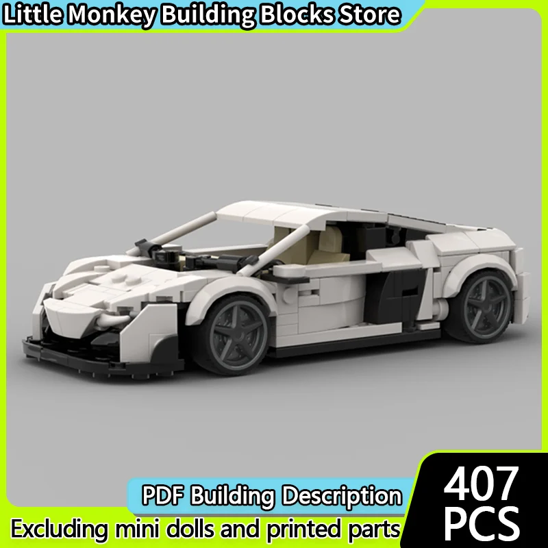 Speed Racing Car Model MOC Building Bricks 675LT Light Sports Car Modular Technology Children Holiday Gifts Assemble Toys Suit