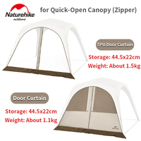 Naturehike Zipper Version Canopy Tent Accessories TPU Door Curtain 150D Oxford Cloth Polyester Fiber Titanium Vinyl Splicing