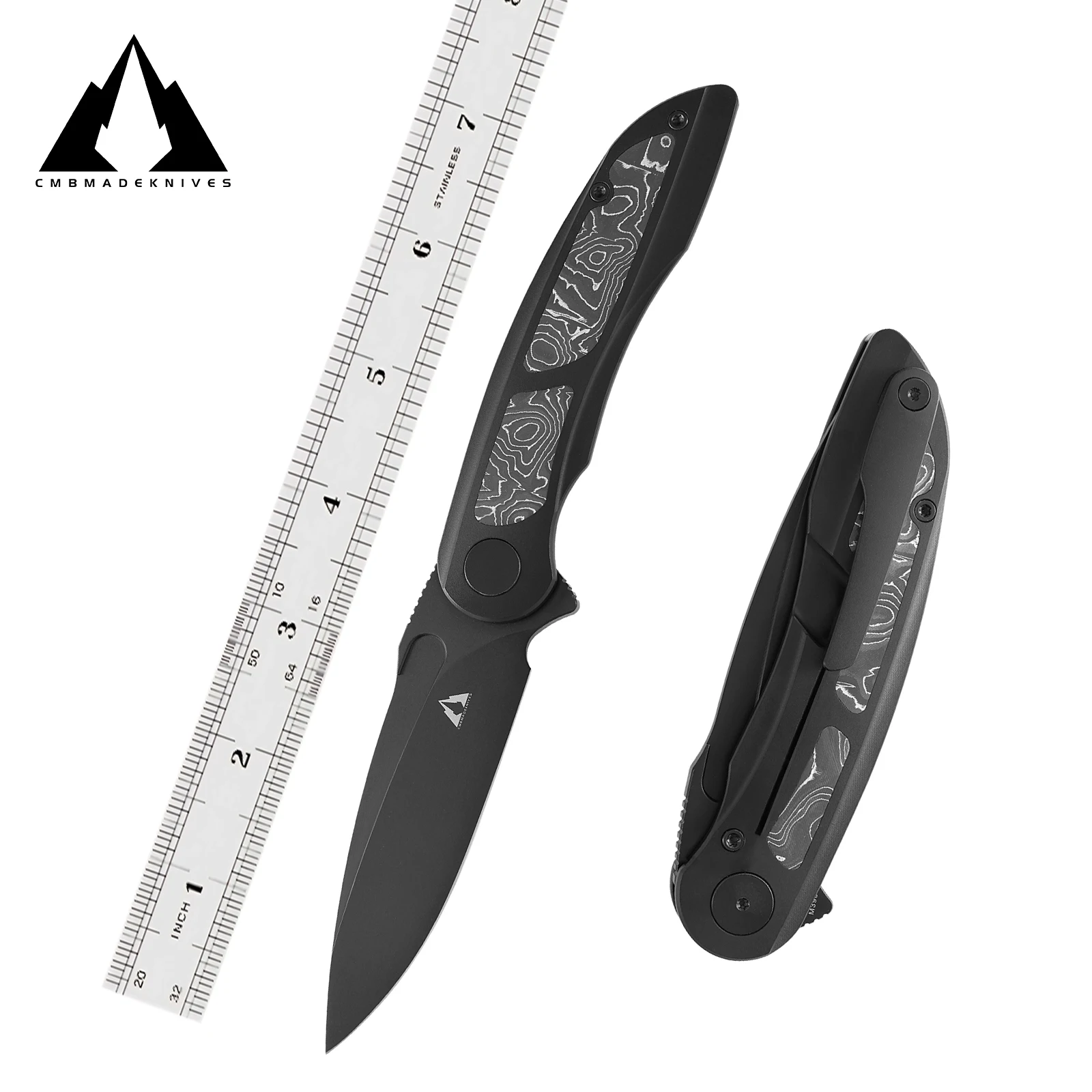 

CMBMADEKNIVES Рыцарь Титановая Ручка M390 Стальное Лезвие Карманный Складной Тактический Нож Для Выживания Кемпинга На Открытом Воздухе EDC CMB-07S