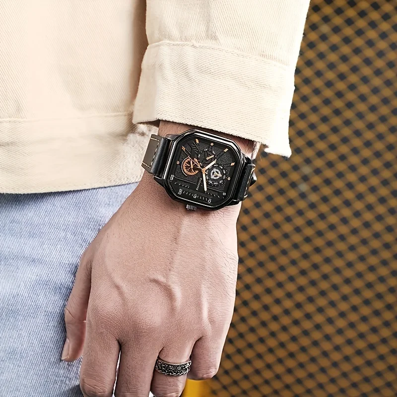 Elegante reloj deportivo negro, perfecto para el uso diario y regalo, admite visualización precisa de la hora