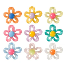 9Pcs New Designer Colorful Flowers Shoe Charm Accessories For Women's Sandals Slippers DIY Fashion Shoe Pin Fit Clogs Decoration