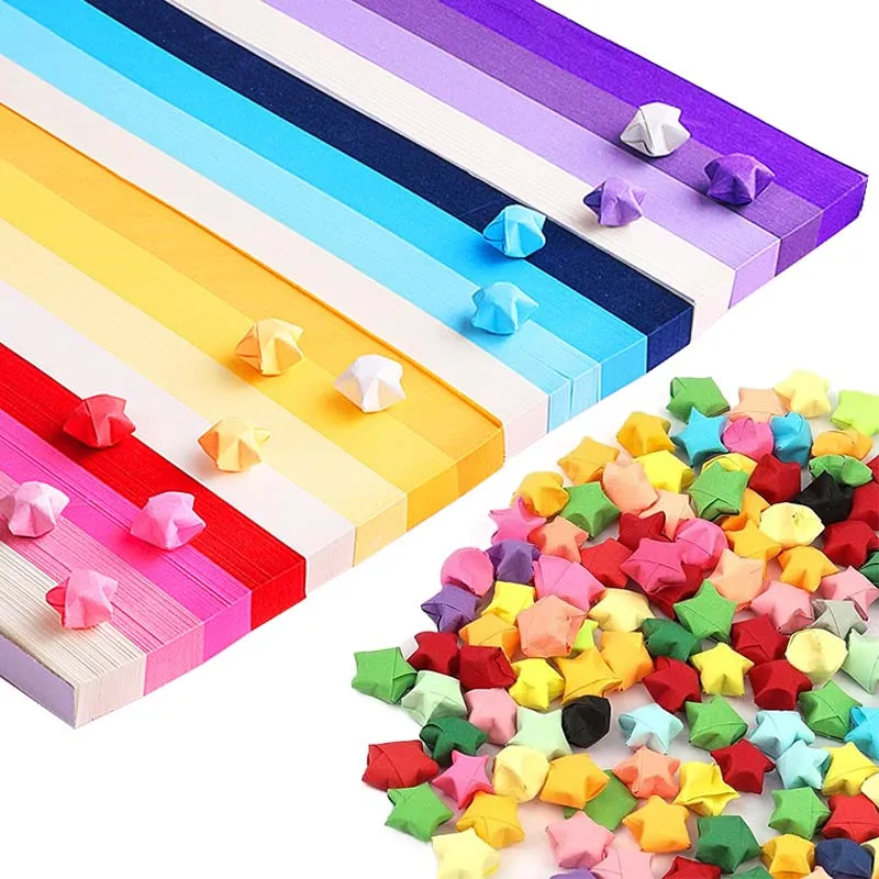 

540 листов, красочная складная бумага со звездами, офисные культурные принадлежности, студенческие принадлежности ручной работы, сделай сам, украшение в виде пентаграммы, ремесла TMZ