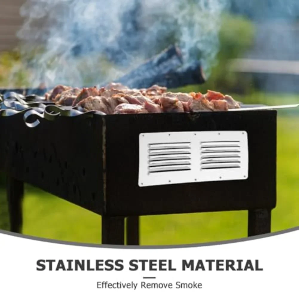 Rectangle Square Aluminum Stainless Steel Exhaust Air Vent Rainproof Grille Cover Outdoor Equipmment Accessories