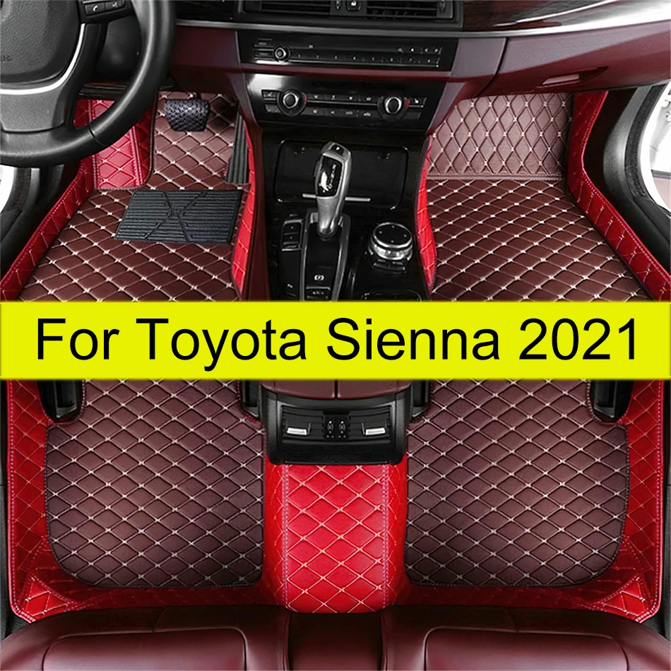 

Автомобильные коврики для Toyota Sienna 2021, изготовленные на заказ автомобильные подушечки для ног, автомобильный ковер, аксессуары для интерьера