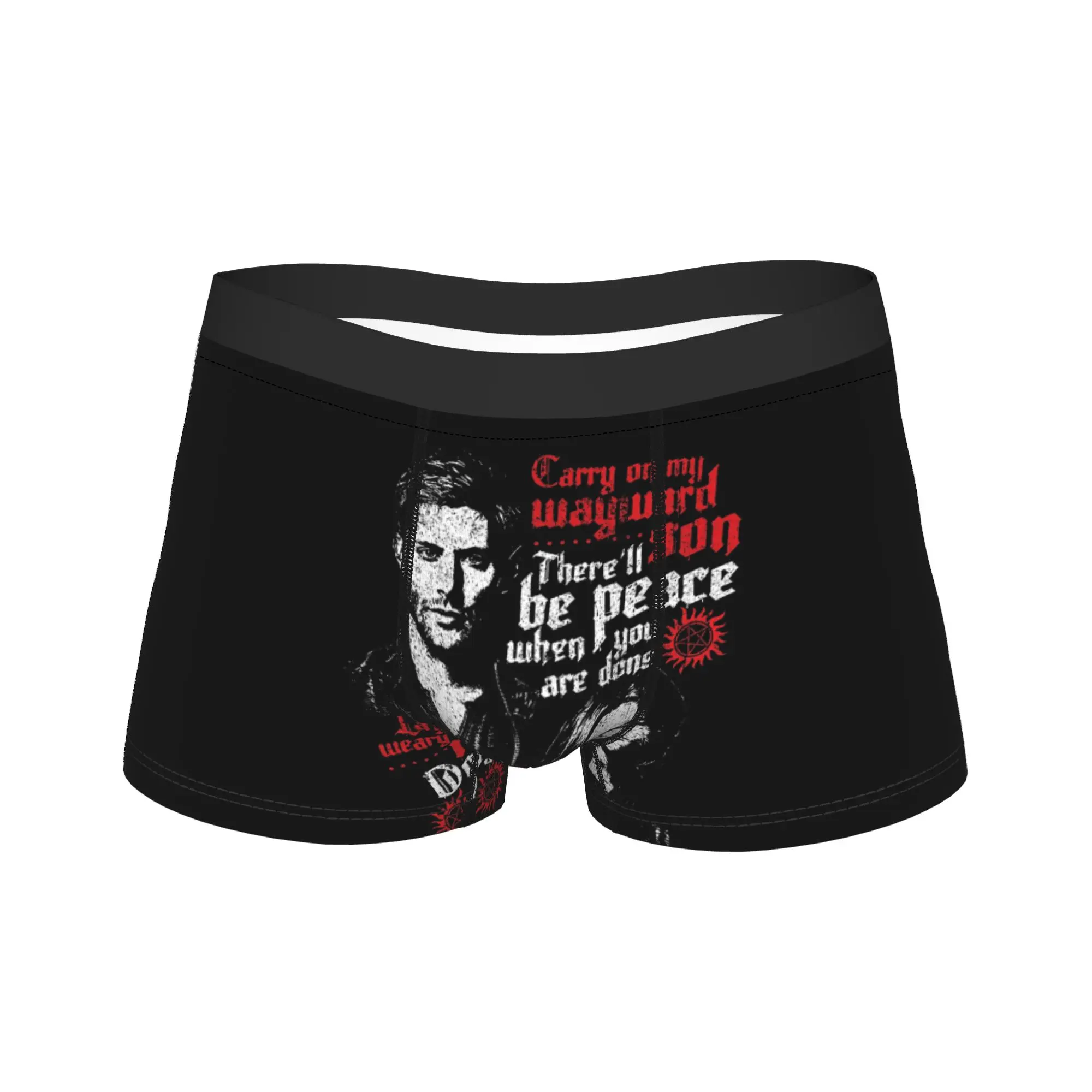 

Supernatural TV Underwear Funny Panties Printed Boxer Brief For Males Pouch Plus Size Boxer Shorts