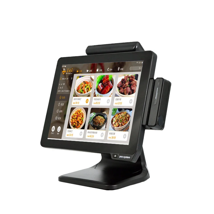 Pos payment terminal pos all in one i3 billing machine complete set touch screen kiosk dual pos