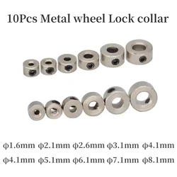10PCS Metal Wheel Lock Collar Shaft Axle Bushing Landing Gear Stopper 1.6mm 2.1mm 2.6mm 3.1/4.1mm 5.1mm 6.1mm for RC Model Parts