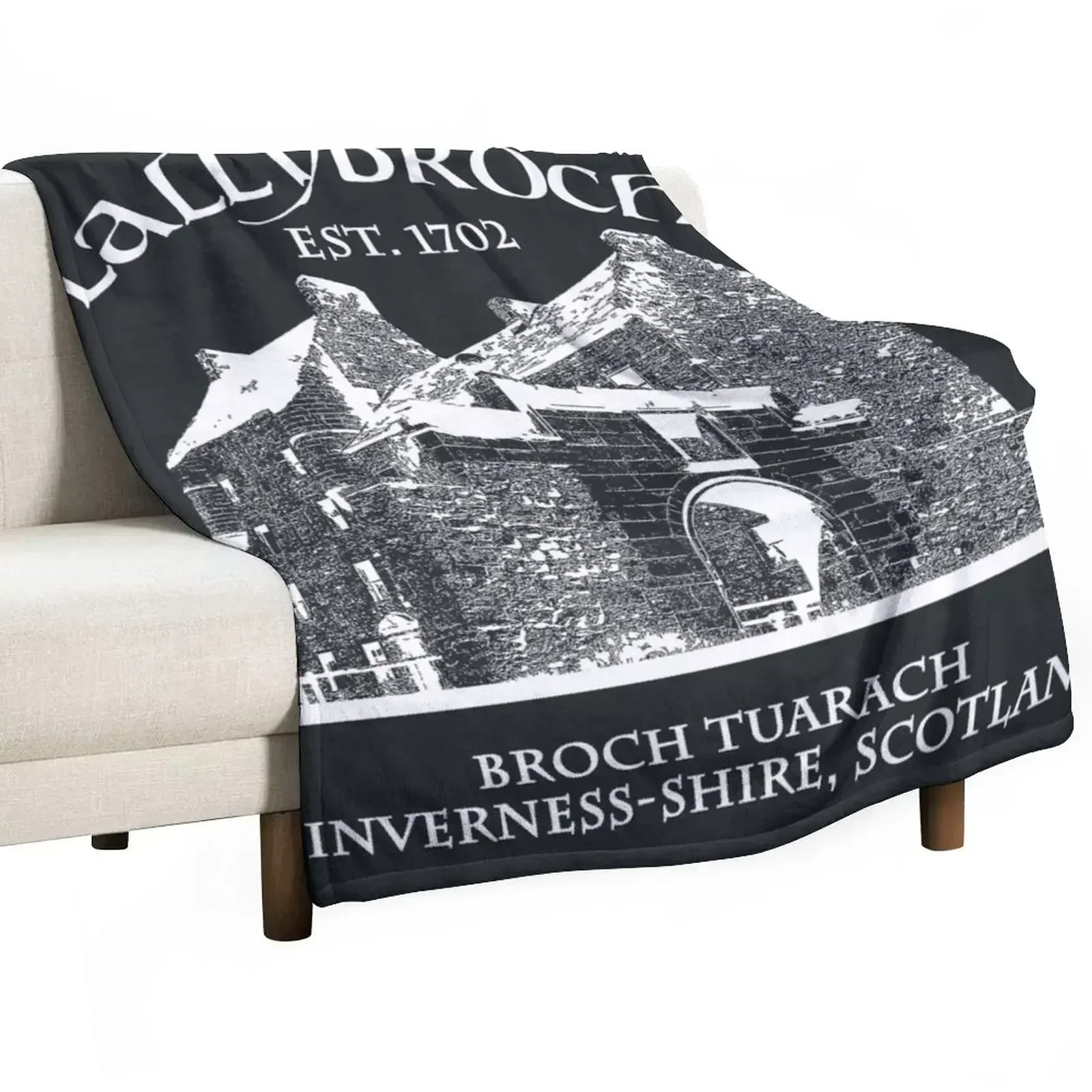 Lallybroch Outlander WHITE Throw Blanket Flannels Sofa manga Blankets