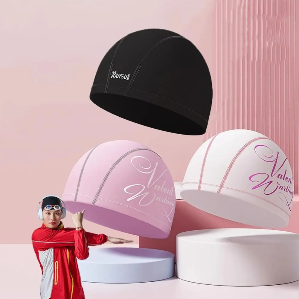 

Diving Cap PU Swimming Cap Quick-Drying Ear Protection Swimming Hat High Elastic Breathable Adult Swim Cap Long Hair