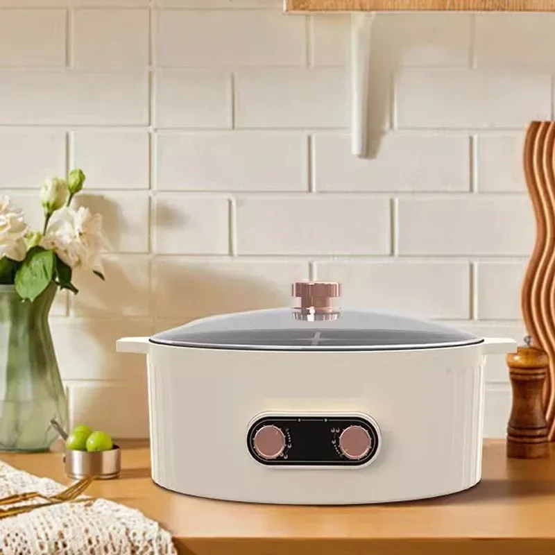 4-Compartment Electric Hot Pot, 6L Removable Multifunctional Pot, Zone-Specific Temperature Control