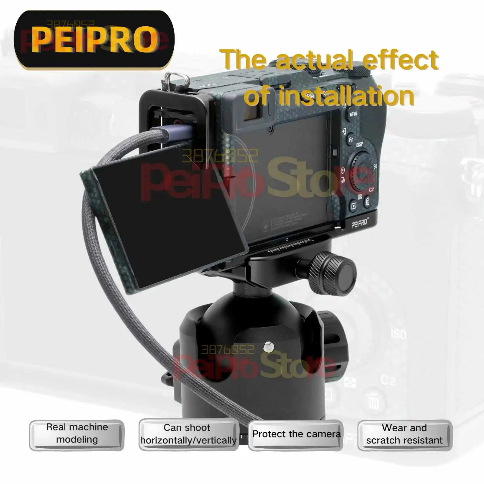 PEIPRO A7C2/A7CR L Plate Aviation alloy aluminum quick Release L-plate bracket camera Hand Grip for Sony A7CII A7CR