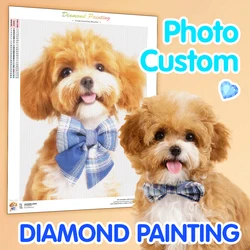 5D DIY Photo Custom Diamond Painting Wall Art Full Square/Round Diamonds Embroidery Home Decor Family Photo And Portrait Photo