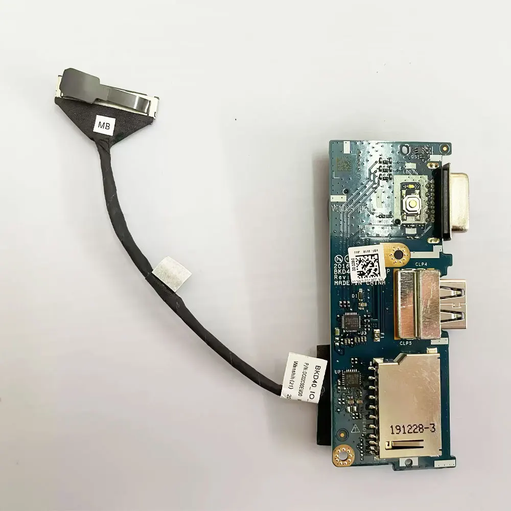 OEM For Dell Vostro 5468 P75G Laptop Card Reader VGA USB Jack Port Switch Power Button Board Cable Repairing LS-D822P 03RJG2