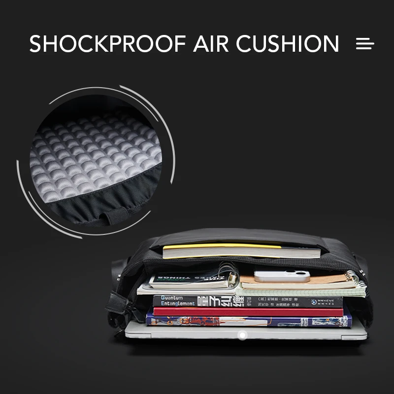 حقيبة ساعي البريد للرجال كاجوال مقاومة للماء من MOYYI، حقيبة كتف ذات سعة كبيرة للرجال، حقيبة كمبيوتر محمول متعددة الوظائف مقاس 14 بوصة