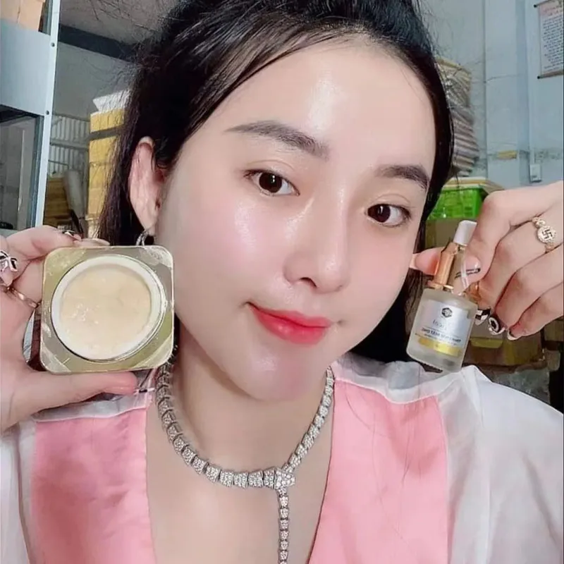 Combo Kem Face Men Gạo Nicos Serum Tinh Chất Mật Ong Nicos, Trắng Sáng Da, dưỡng ẩm da. Tránh sự hình thành của mụn và nám