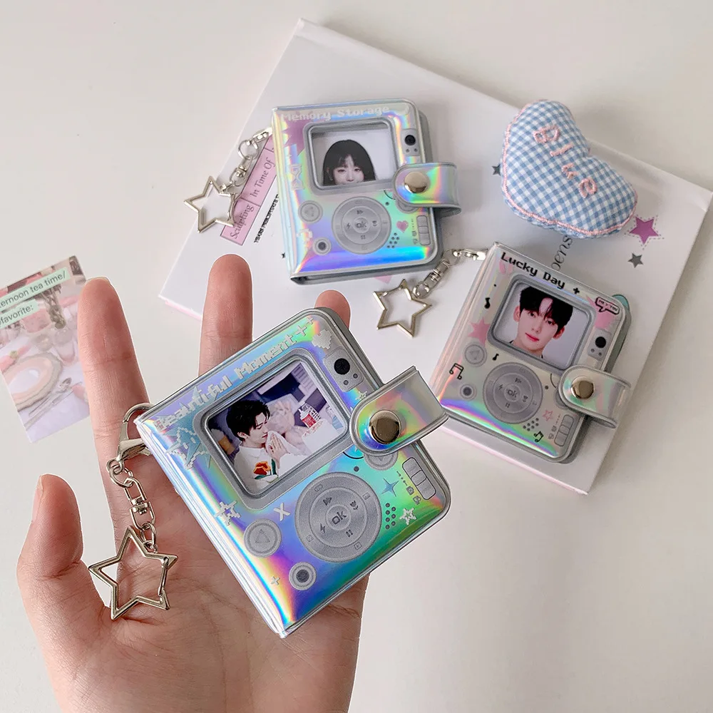 

Korean Version of Star Chasing 2-inch Five-pointed Star Photo Album Big Head Sticker Storage Album Shiny Pendant Card Album