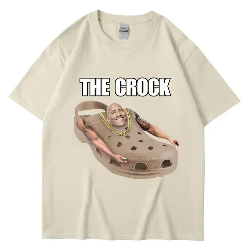 The Crock Dwayne Johnson Funny Meme T Shirt  Women Joke Humor Summer T-shirt Graphic Tops Fashion Streetwear Female T-shirt