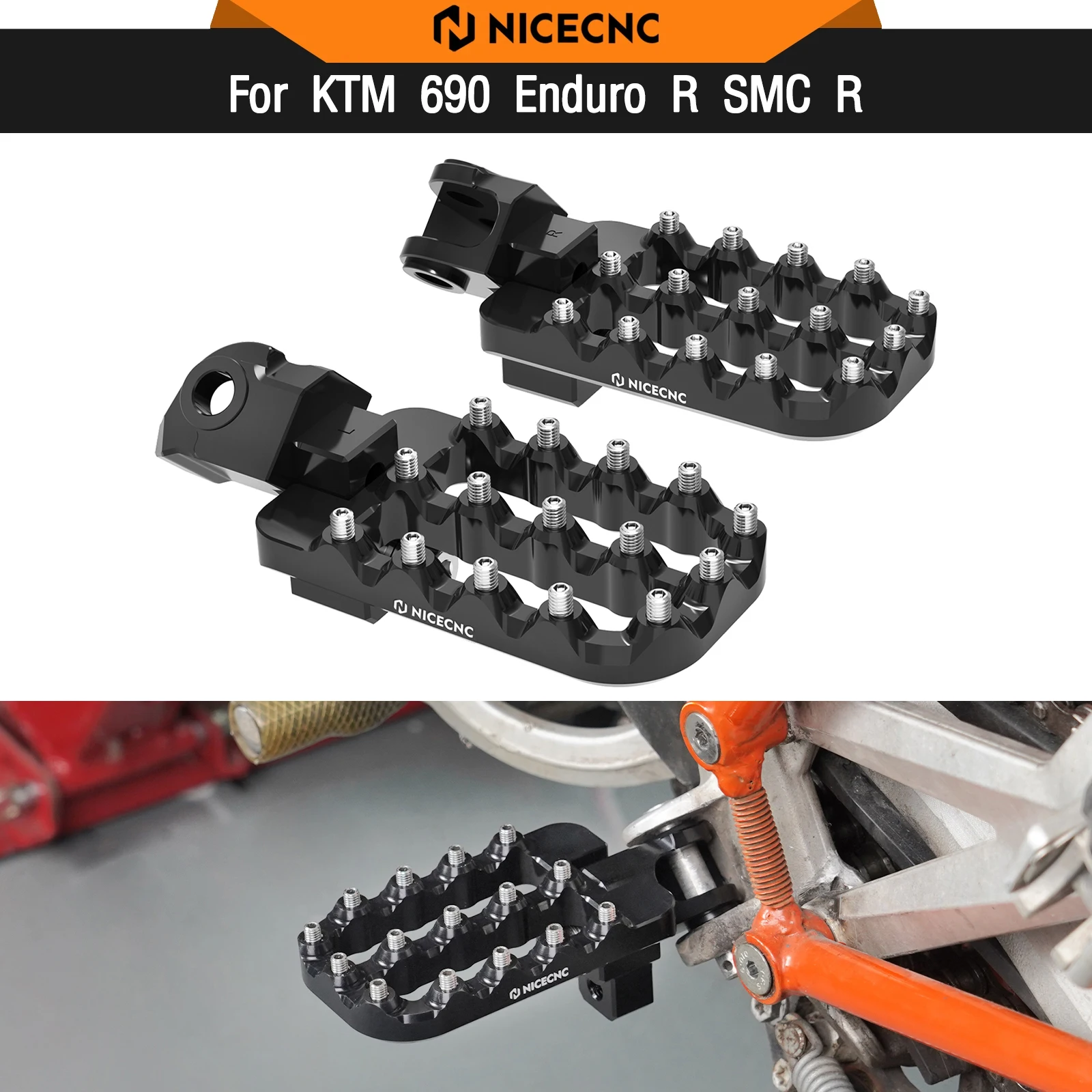 

For KTM 690 Enduro R SMCR 2008-2024 Footrest Footpegs Lower 20mm 790 890 Adventure/R 2019-2024 950 990 1050 1090 1190 1290 ADV