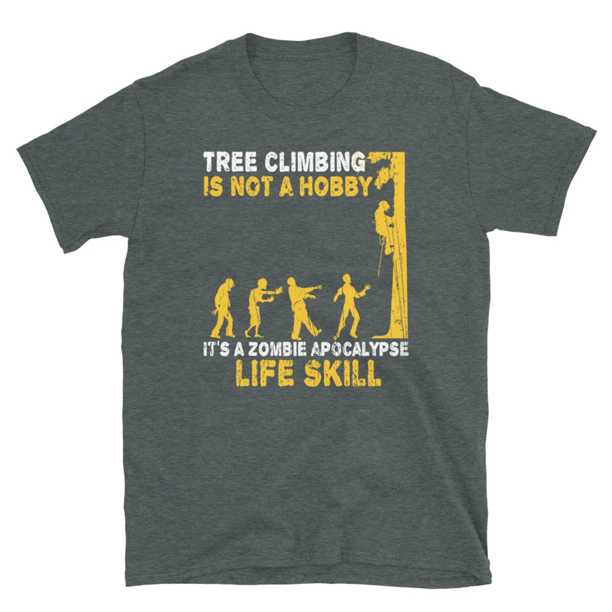 Tree Climbing Evolution Arborist T Shirt