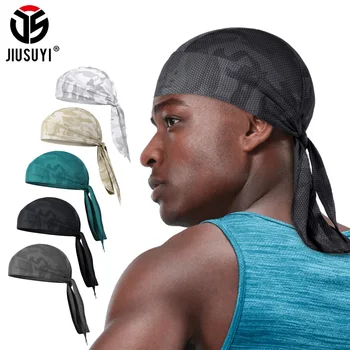 속건성 반다나 모자, 카모 통기성 비니, 쿨링 사이클링 헬멧 라이너, 야외 스포츠 러닝 해골 모자, 도 헝겊 머리 스카프