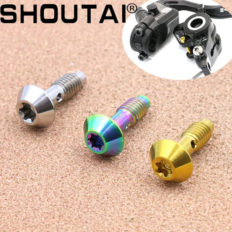 TC4 Titanium Alloy For Magura Bicycle Bike Hydraulic Disc Exhaust Screw Brake Clip Oil Filling Bleed Bolts Bike Accessories