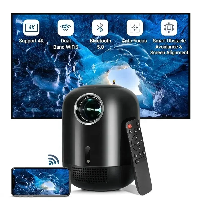 

Salange P010 1080P Projector 4K Full HD Mini Projectors Android 11 WIFI Auto Focus theater Proyector