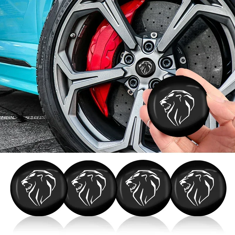 

4Pcs Aluminum Metal Emblem Car Wheel Center Hub Caps Sticker Badge For PEUGEOT 106 206 306 406 107 207 307 407 301 308 2008 3008