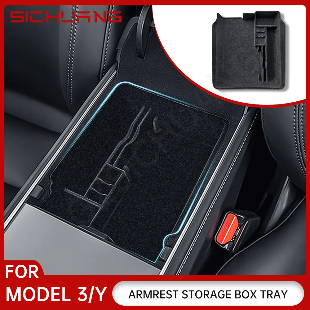 

For Tesla Model 3 Y 2021 2022 2023 Car Central Control Armrest Storage Box Car Multifunctional Storage Box Interior Accessories