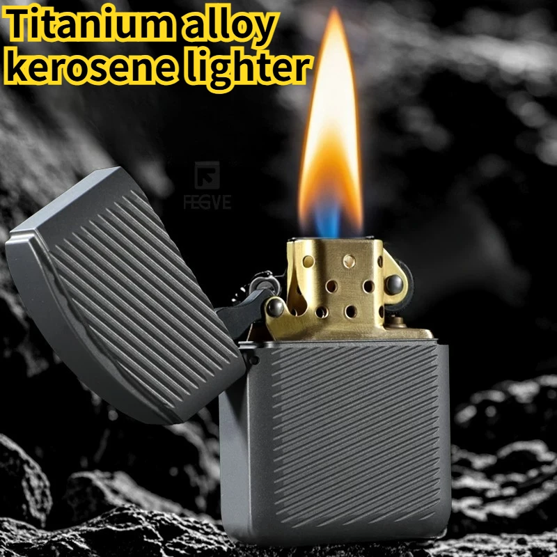 TC4 Titanium Alloy Sand Wheel Ignition Device High-end Creative Metal Men's Gift Cigarette Accessories