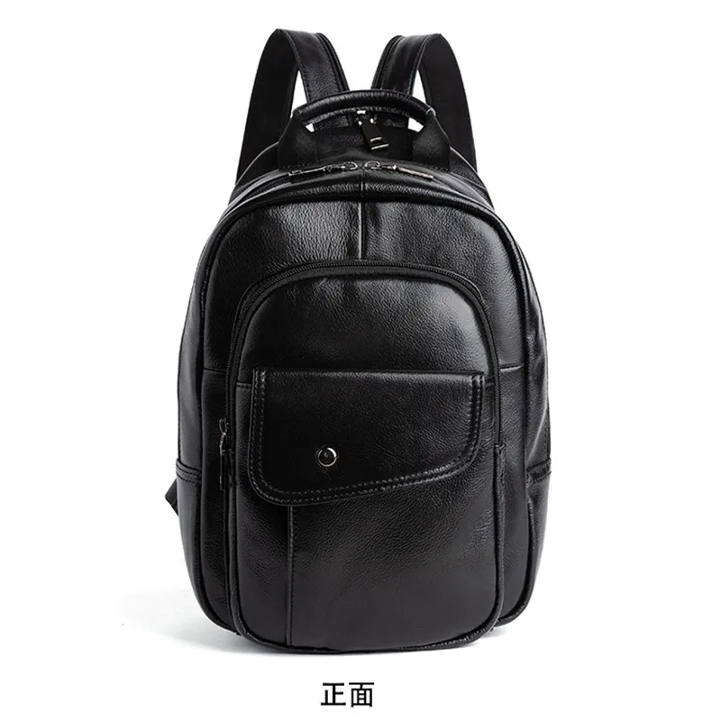 2026 New Retro Men Mini Backpack Genuine Leather Multifunctional Bag First Layer Cowhide Handmade Male Chest Bags Travel Bag view 2