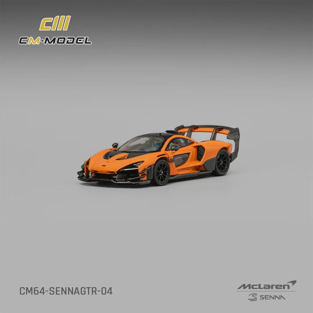 CM 1:64 McLaren Senna GTR papaye Orange alliage moulé sous pression modèle de voiture recueillir des ornements jouets cadeaux