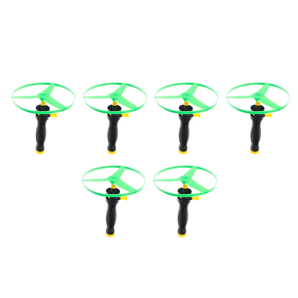 6 Stück Disc Pull String Flying Disc Outdoor Langlebig Leicht Spaß Fliegen Spielzeit Geschenk für Strand Fliegende Untertasse