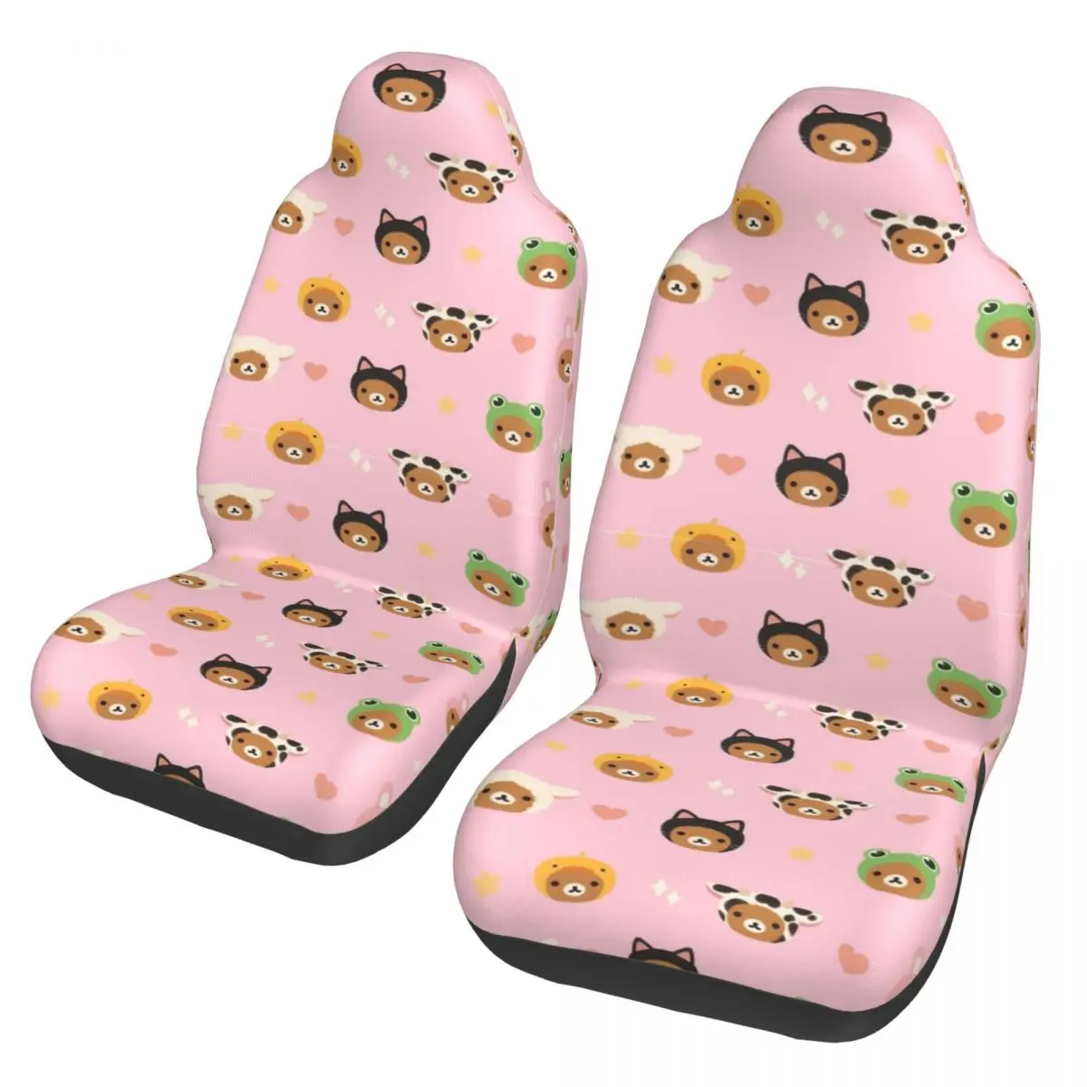 

Pink Rilakkumas Zoo Universal Car Seat Cover Off-Road Suitable For All Kinds Models Car Seat Covers Fiber Fishing