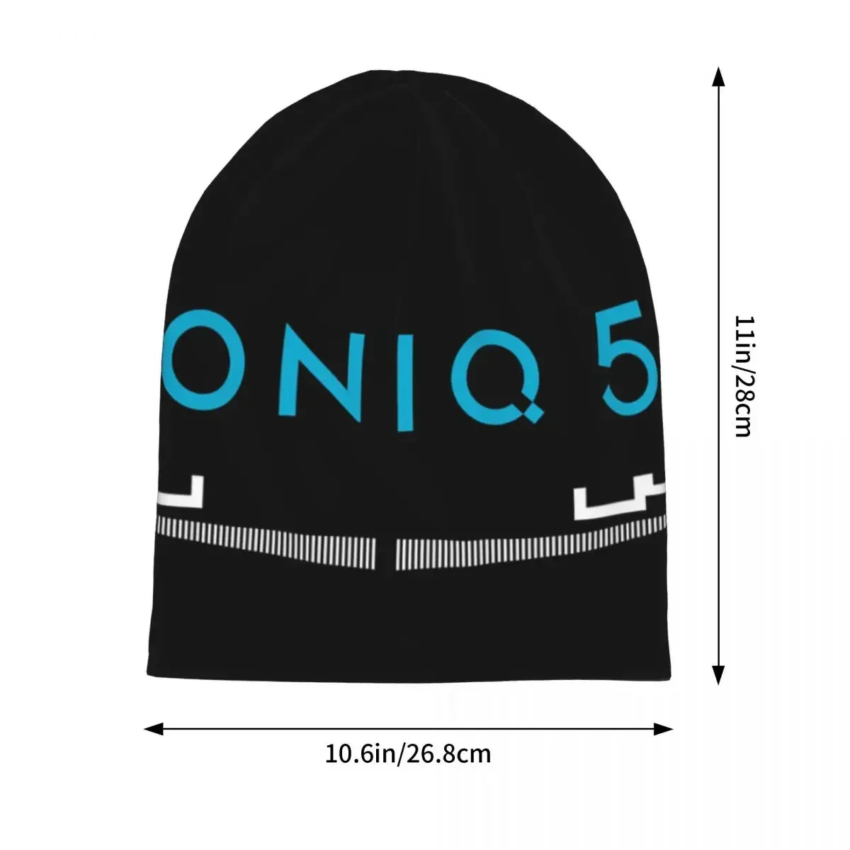 Ioniq 5 Iconic Front Grill And Logo In Blue Warm Knitted Cap Fashion Bonnet Hat Autumn Winter Outdoor Beanies Hats for Men Women