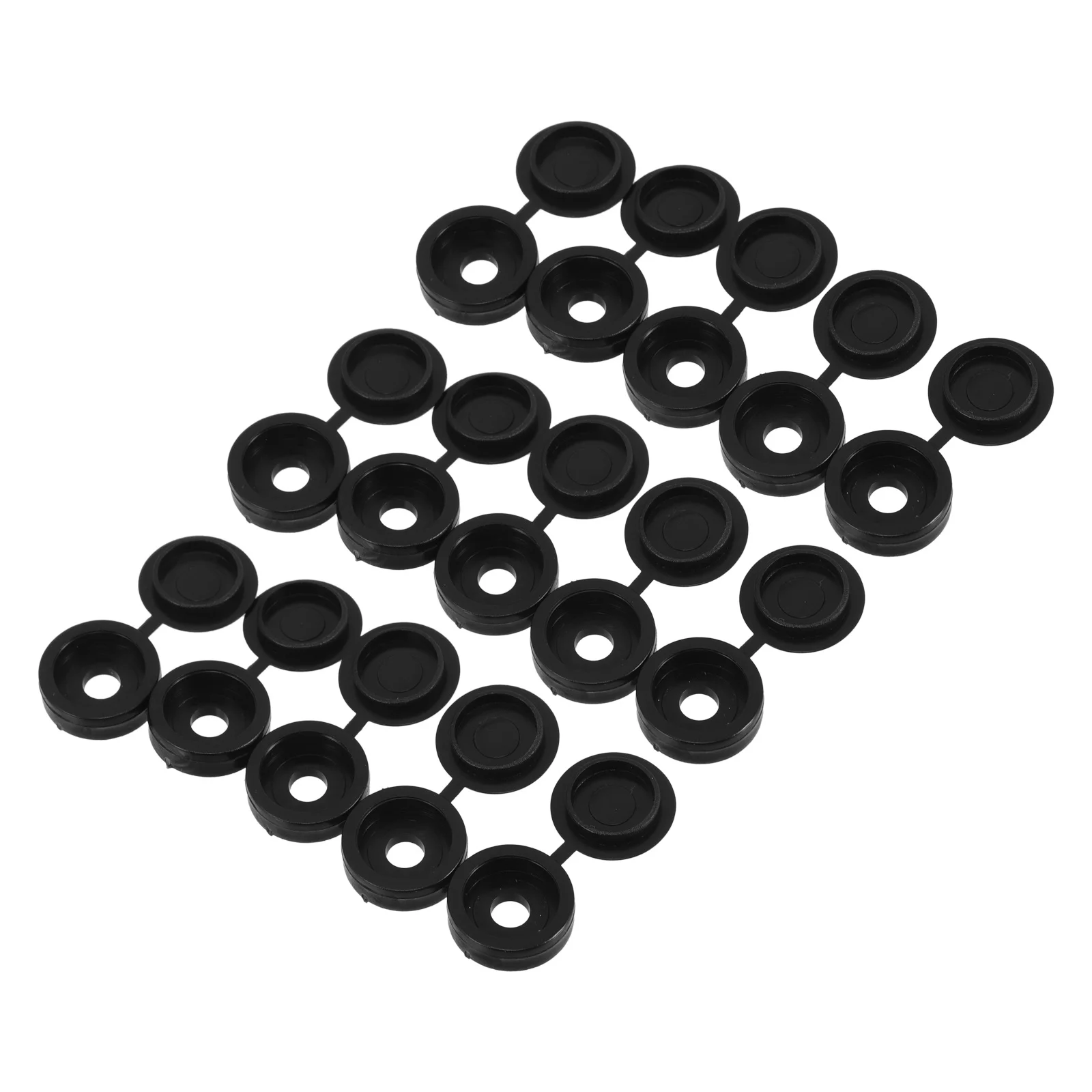 

100Pcs Screw Caps Plastic Hinged Cover for Auto Decorative Protection Flip Top Folding Snap Washer M4 Fastening Security
