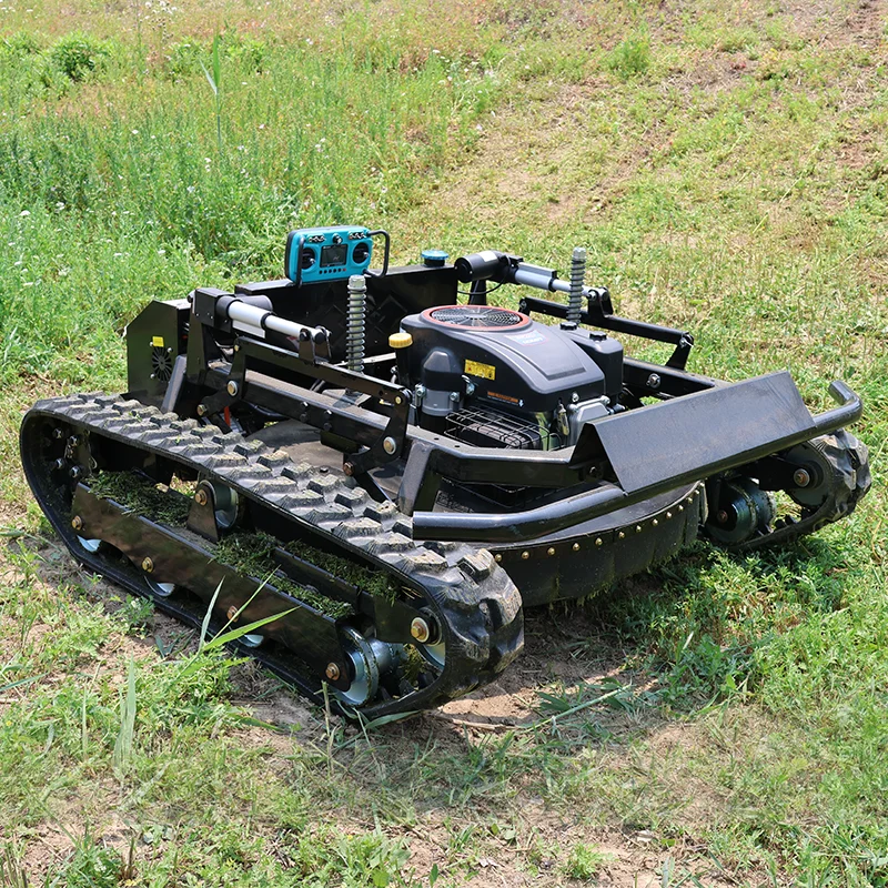 خزان إمداد البقع 800 مم صفر بدوره الزاحف آلة أوتوماتيكية التحكم عن بعد جزازة العشب لقطع العشب